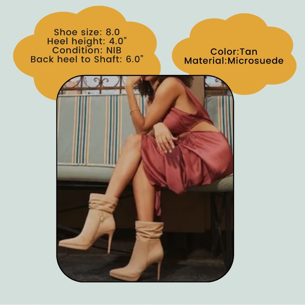 NIB Jessica Simpson Gaiven Slouchy Platform Stiletto Ankle Booties Beige Sz 8